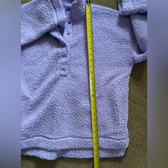 Aerie Cozy Sherpa Fleece Quarter Snap Fleece Size Small - Picture 6 of 10